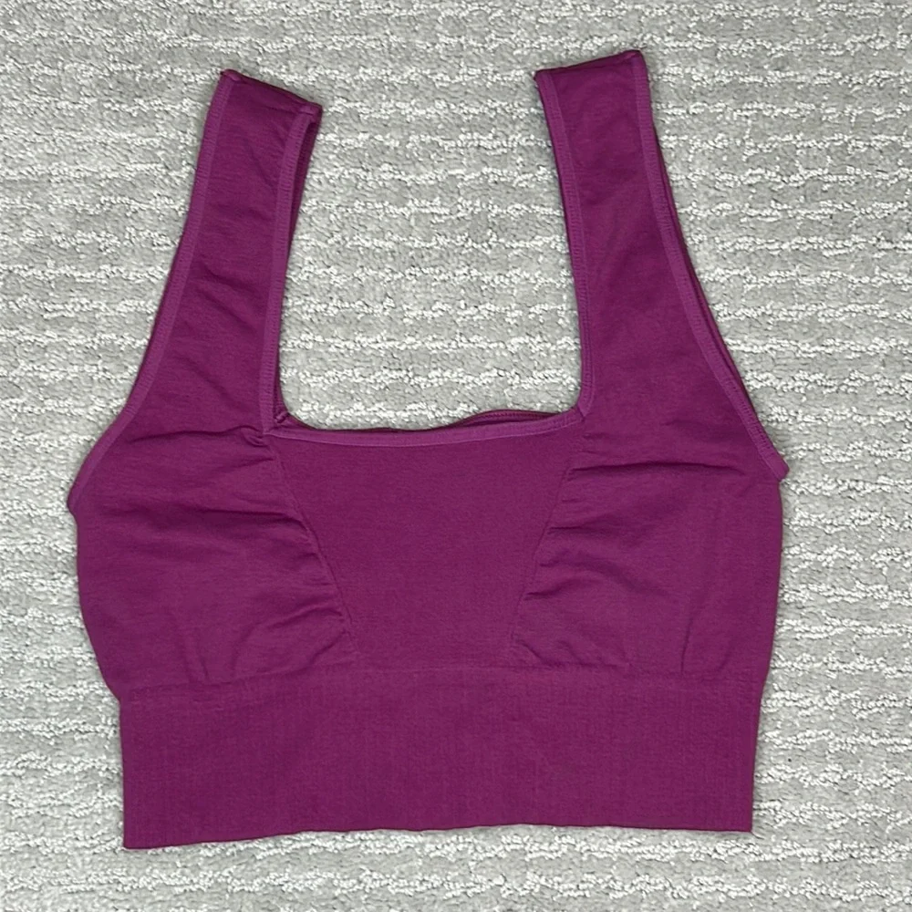 FREE PEOPLE | NWOT Good Karma Square-Neck Bra in Raspberry Jam * - Picture 5 of 5